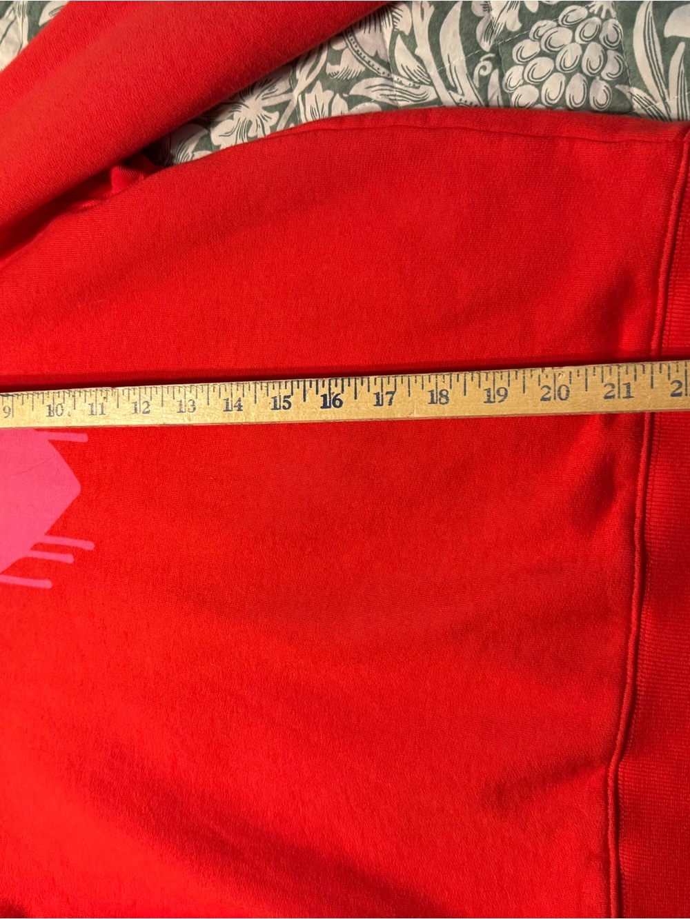 Kerri Rosenthal Red Hoodie with Pink Drip Heart - Picture 8 of 8